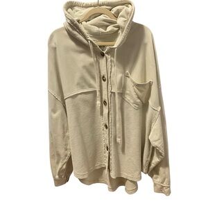 This is an American Eagle Big Hug Hooded Waffle Shacket  L/XL